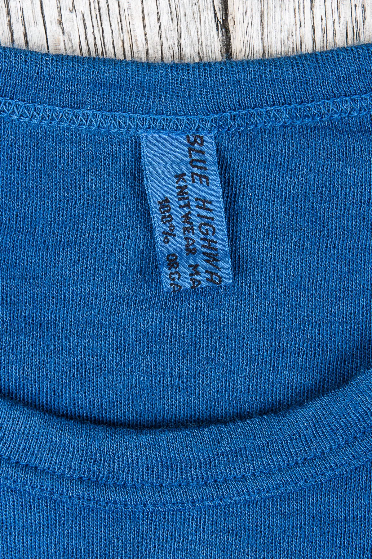 Blue Highway Clothing Indigo Dyed Wool T-Shirt Made in Sweden