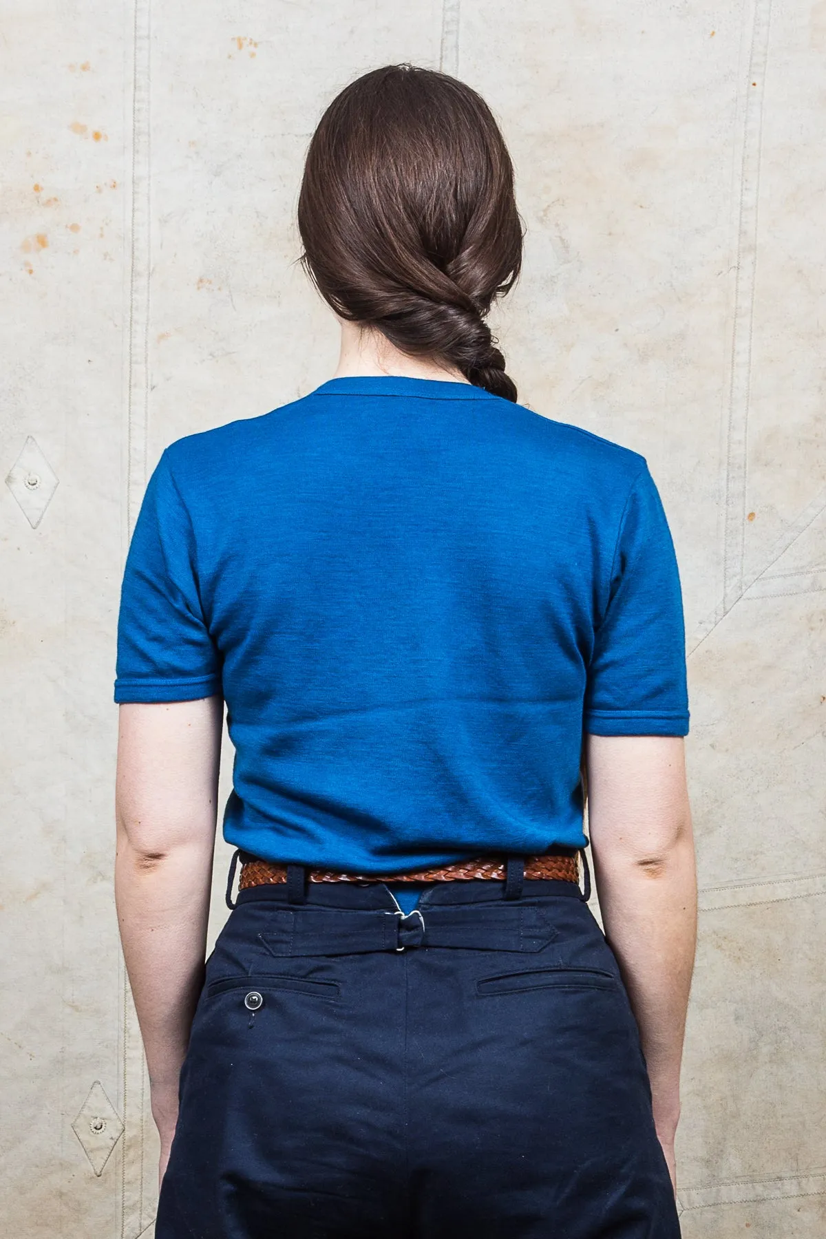 Blue Highway Clothing Indigo Dyed Wool T-Shirt Made in Sweden