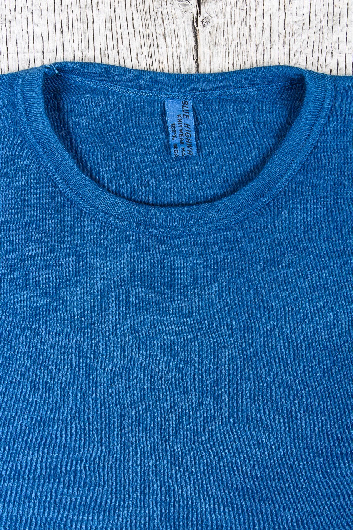 Blue Highway Clothing Indigo Dyed Wool T-Shirt Made in Sweden