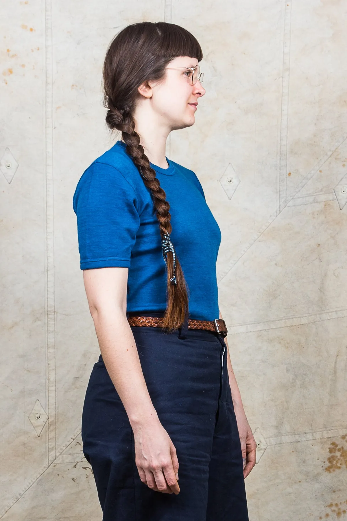 Blue Highway Clothing Indigo Dyed Wool T-Shirt Made in Sweden