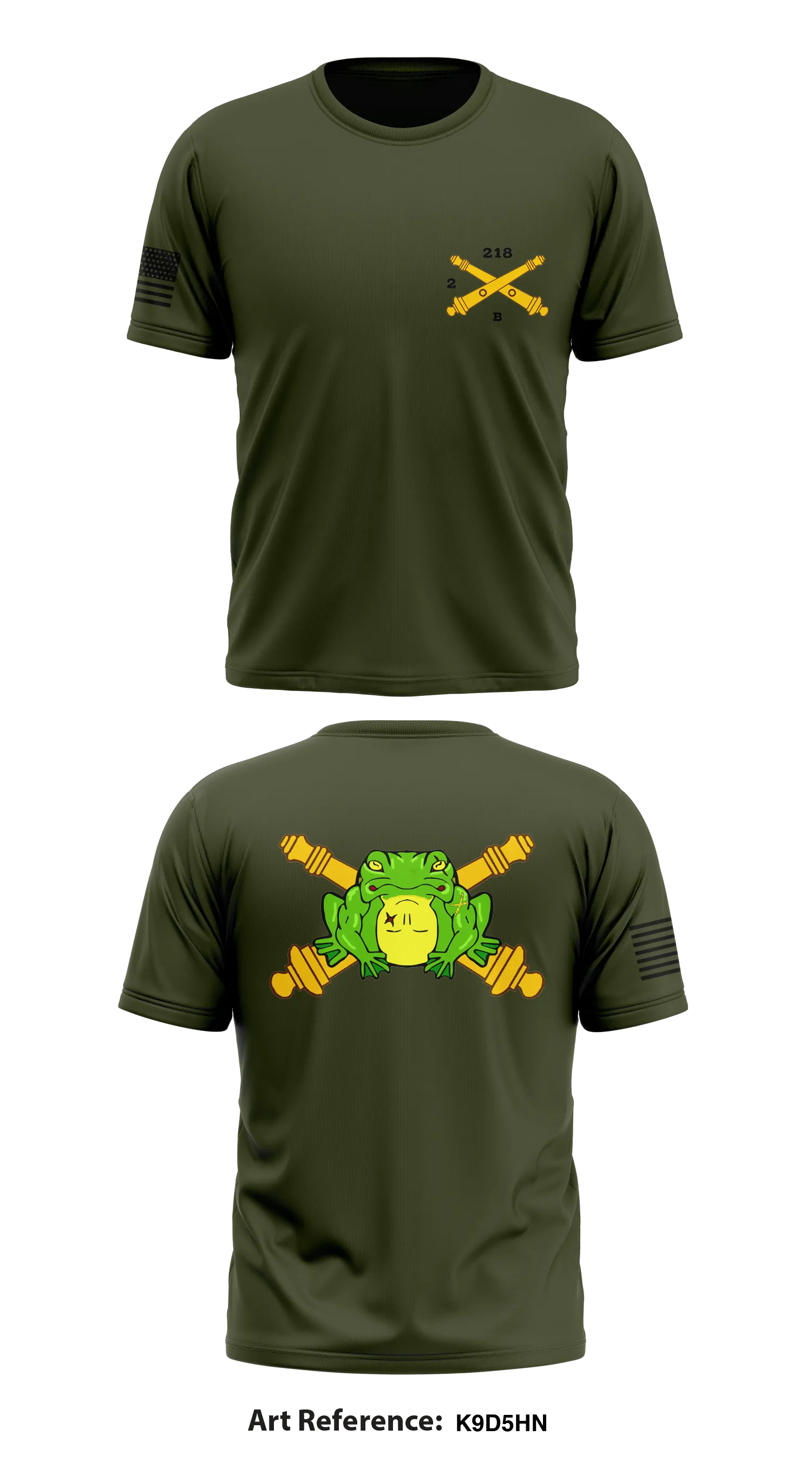 Bravo Battery 2-218th FA Core Men's SS Performance Tee - K9d5hN