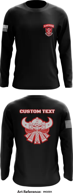 Bravo Company, 52D Brigade Engineer Battalion Core Men's LS Performance Tee - 9nGeeK