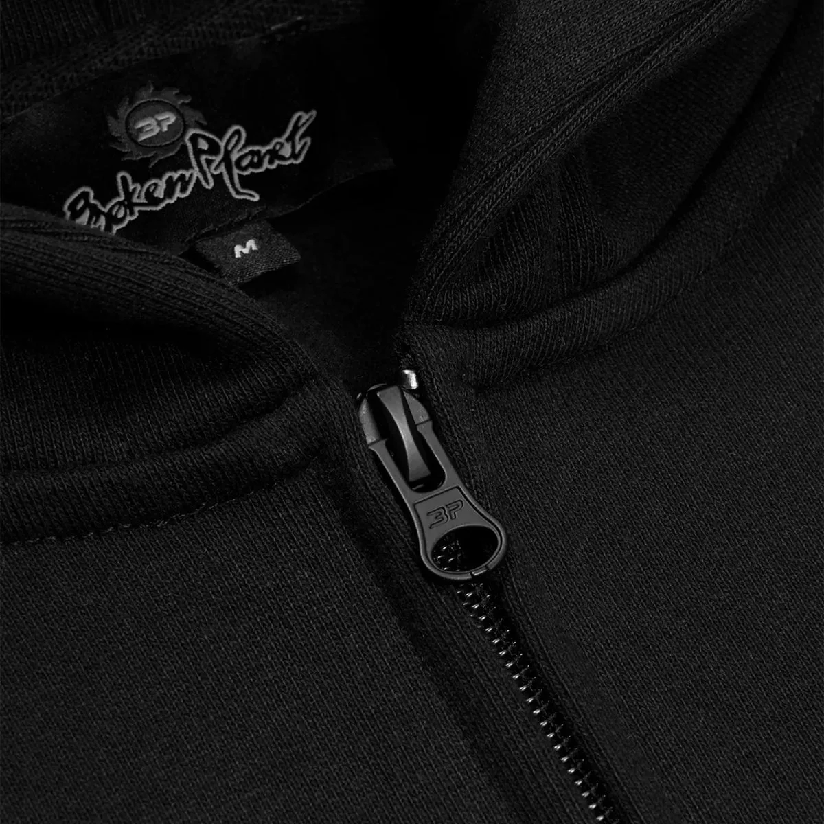 BROKEN PLANET SUN ZIP UP HOODIE ‘MIDNIGHT BLACK’