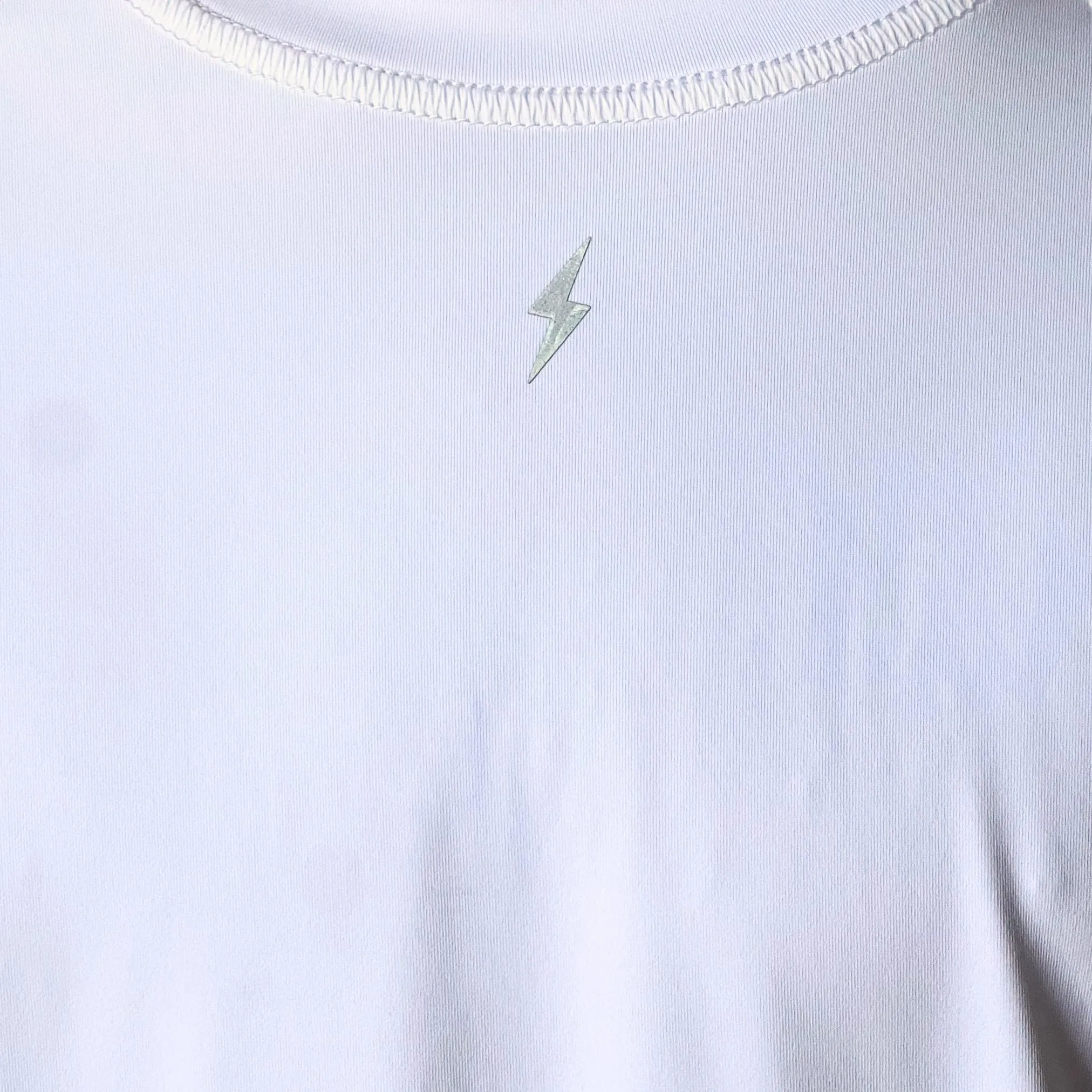 BRUCE BOLT Long Sleeve Performance T-Shirt with Reflective Bolt - WHITE