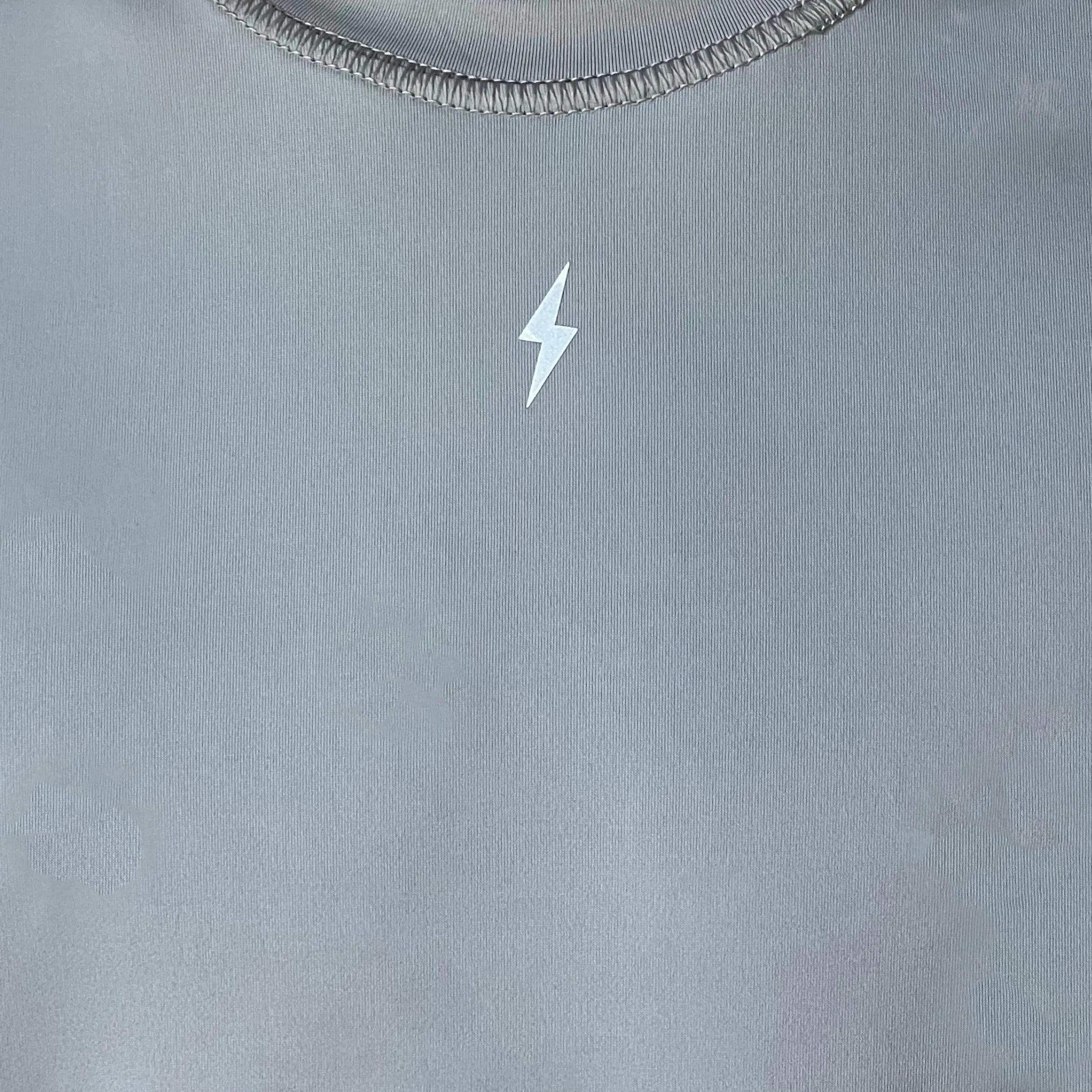 BRUCE BOLT Short Sleeve Performance T-Shirt with Reflective Bolt - DESERT GREY