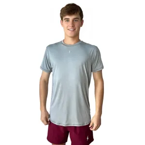 BRUCE BOLT Short Sleeve Performance T-Shirt with Reflective Bolt - DESERT GREY