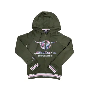 Bullzye Womens Brook Zip Up Hoodie