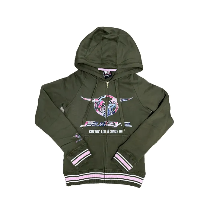 Bullzye Womens Brook Zip Up Hoodie