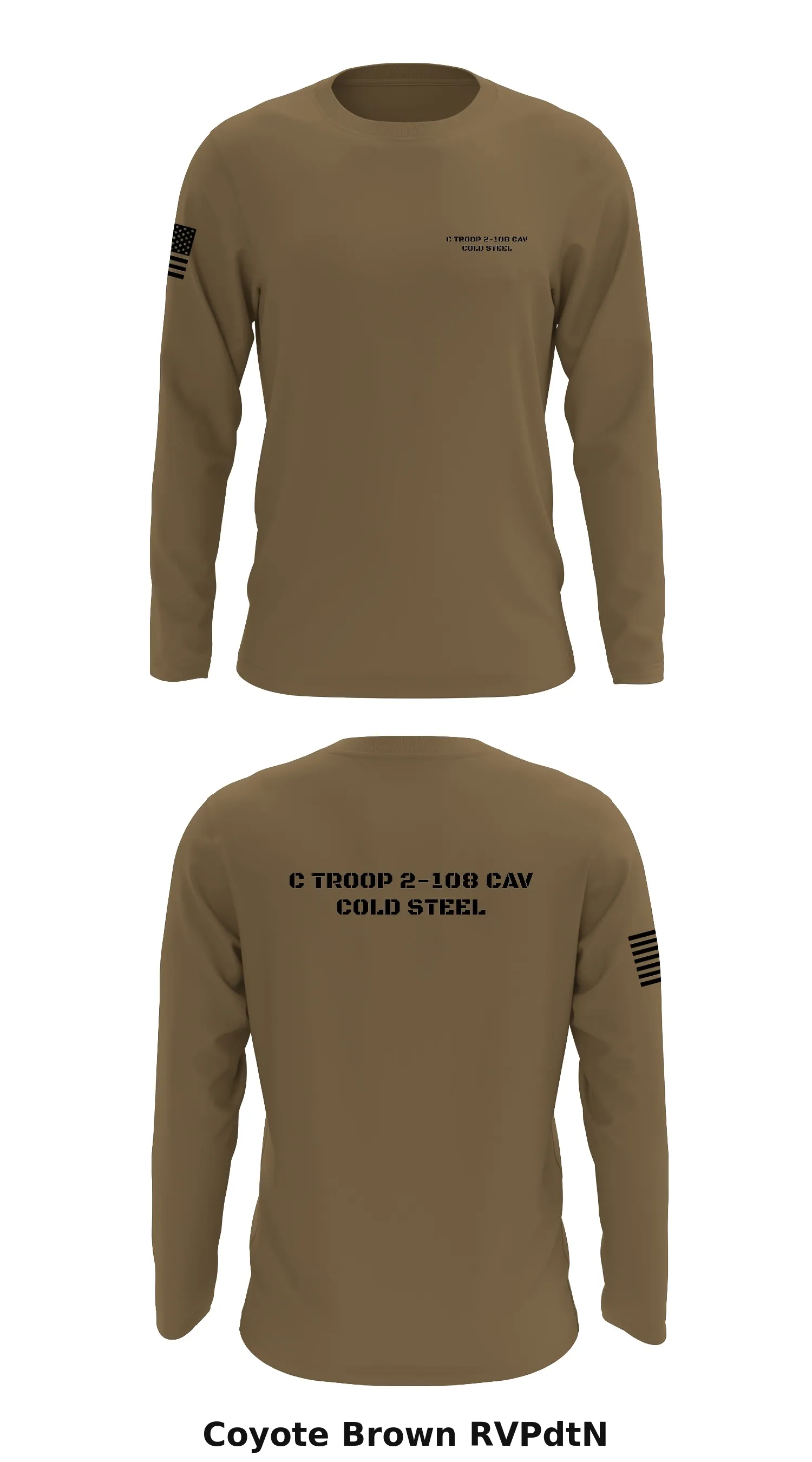 C Troop 2-108 CAV Store 1 Core Men's LS Performance Tee - RVPdtN