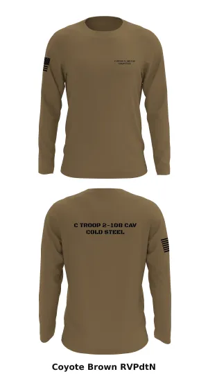 C Troop 2-108 CAV Store 1 Core Men's LS Performance Tee - RVPdtN