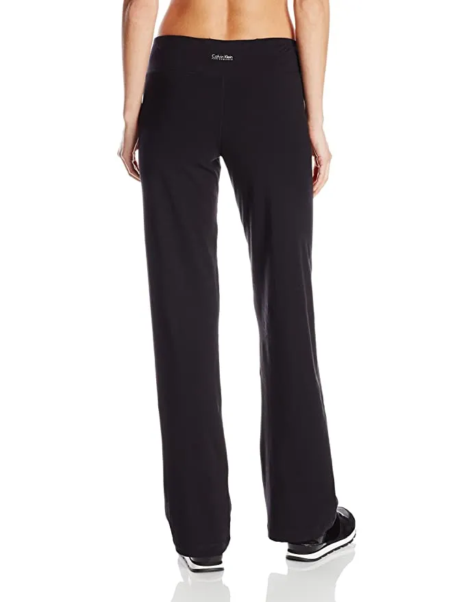 Calvin Klein Performance Women's High-Waist Slimming Compression Straight-Leg Pant, Black, Sz S! Retails $90 