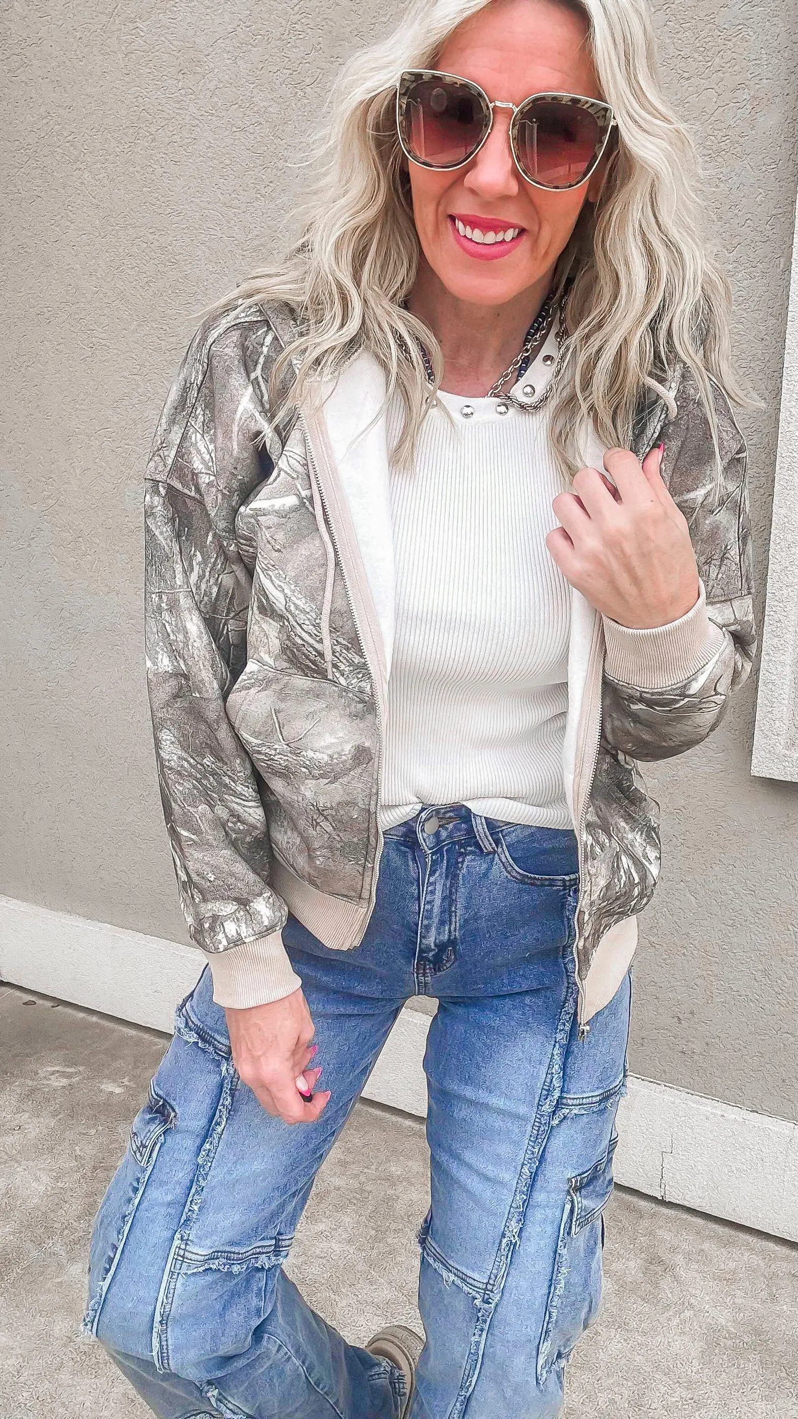 Camo Zip Up Jacket