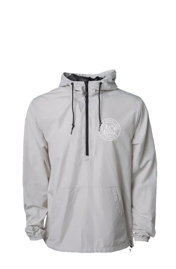 camp conscious - lightweight pullover windbreaker - embroidered