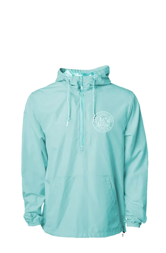 camp conscious - lightweight pullover windbreaker - embroidered