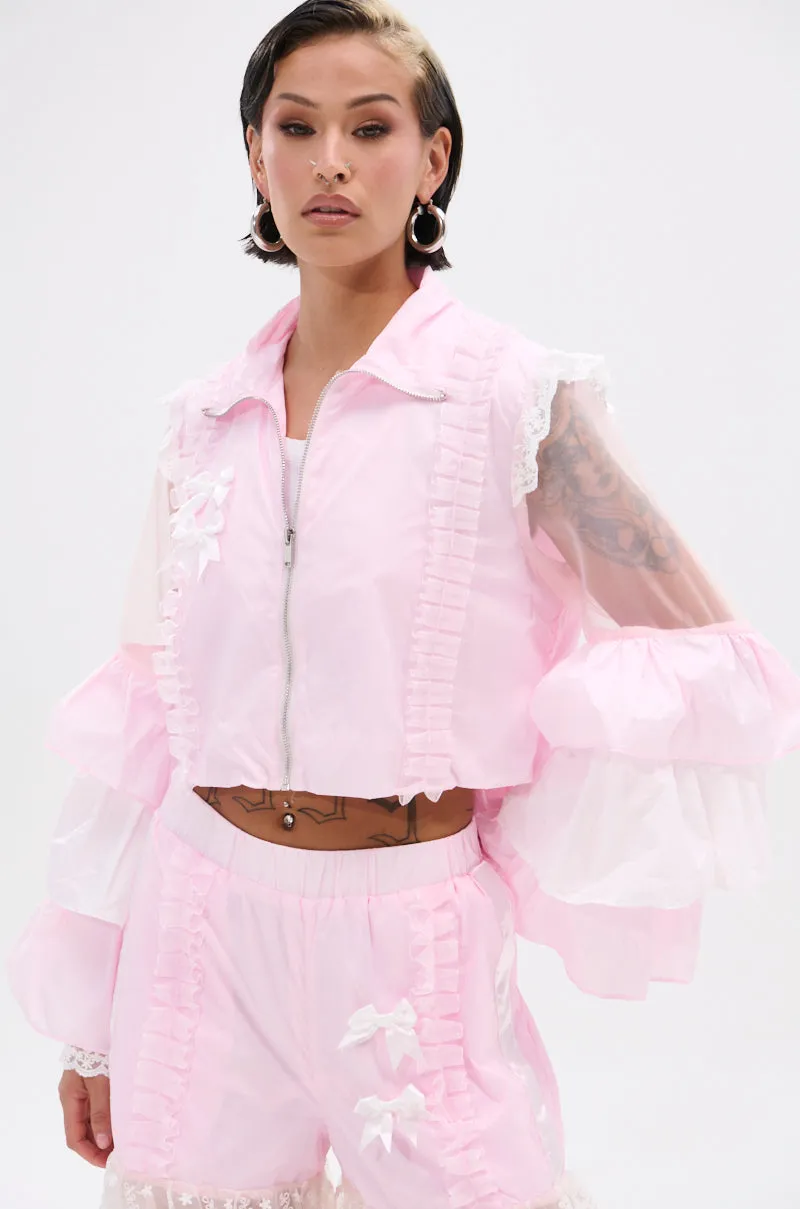CANDY LACE TRIM WINDBREAKER