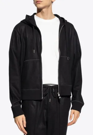 Cashmere Zip-Up Hooded Sweatshirt
