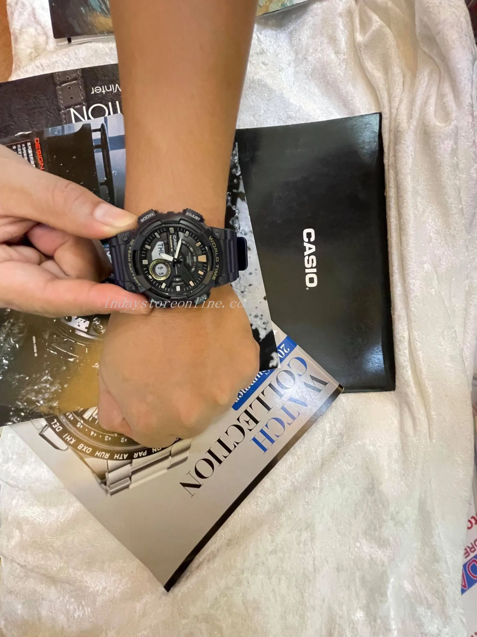 Casio Analog-Digital Men's Watch AEQ-110W-2A Resin Band Resin Glass Battery Life 10-Years