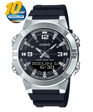 Casio Analog-Digital Men's Watch AMW-870-1A Resin Band Mineral Glass Battery Life 10-Years