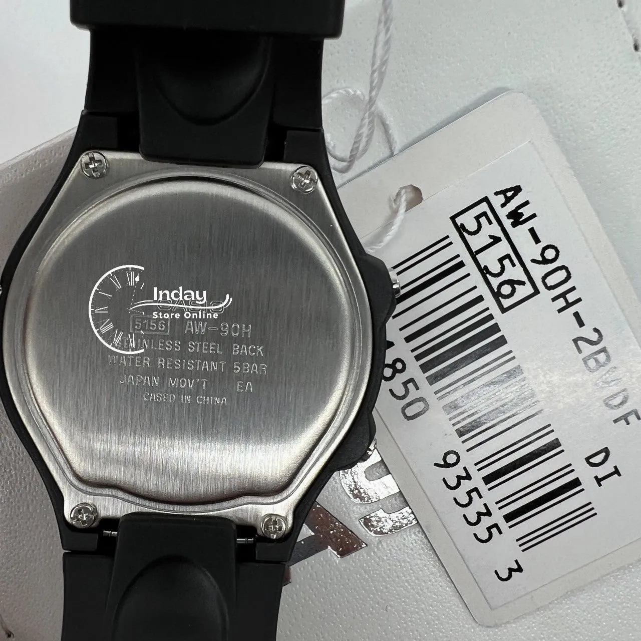 Casio Analog-Digital Men's Watch AW-90H-2B Resin Band Resin Glass