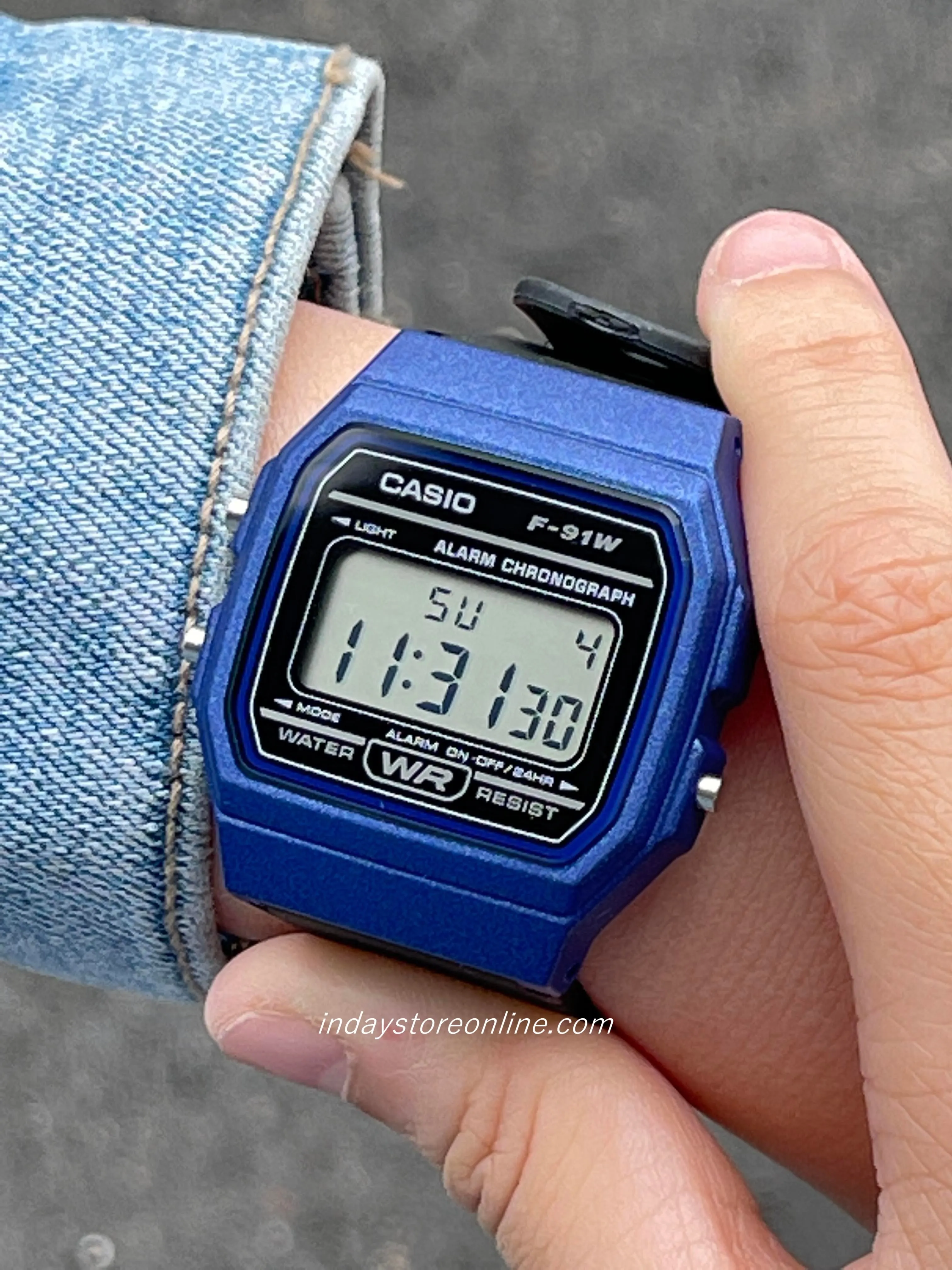 Casio Digital Women's Watch F-91WM-2A Digital Resin Band Resin Glass Battery Life 7-Years
