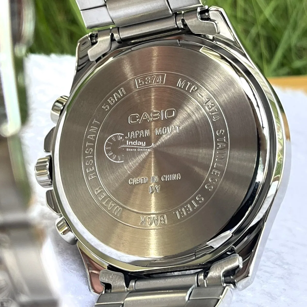 Casio Fashion Men's Watch MTP-1374D-1A Stainless Steel Band Mineral Glass