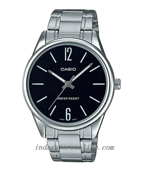 Casio Standard Men's Watch MTP-V005D-1B Silver Plated Stainless Steel Mineral Glass