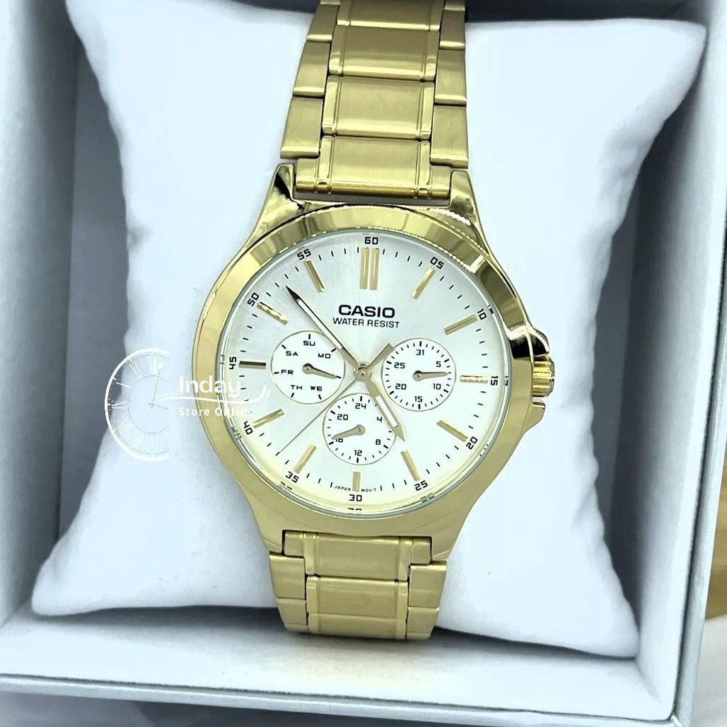 Casio Standard Men's Watch MTP-V300G-7A Gold Plated Stainless Steel Mineral Glass