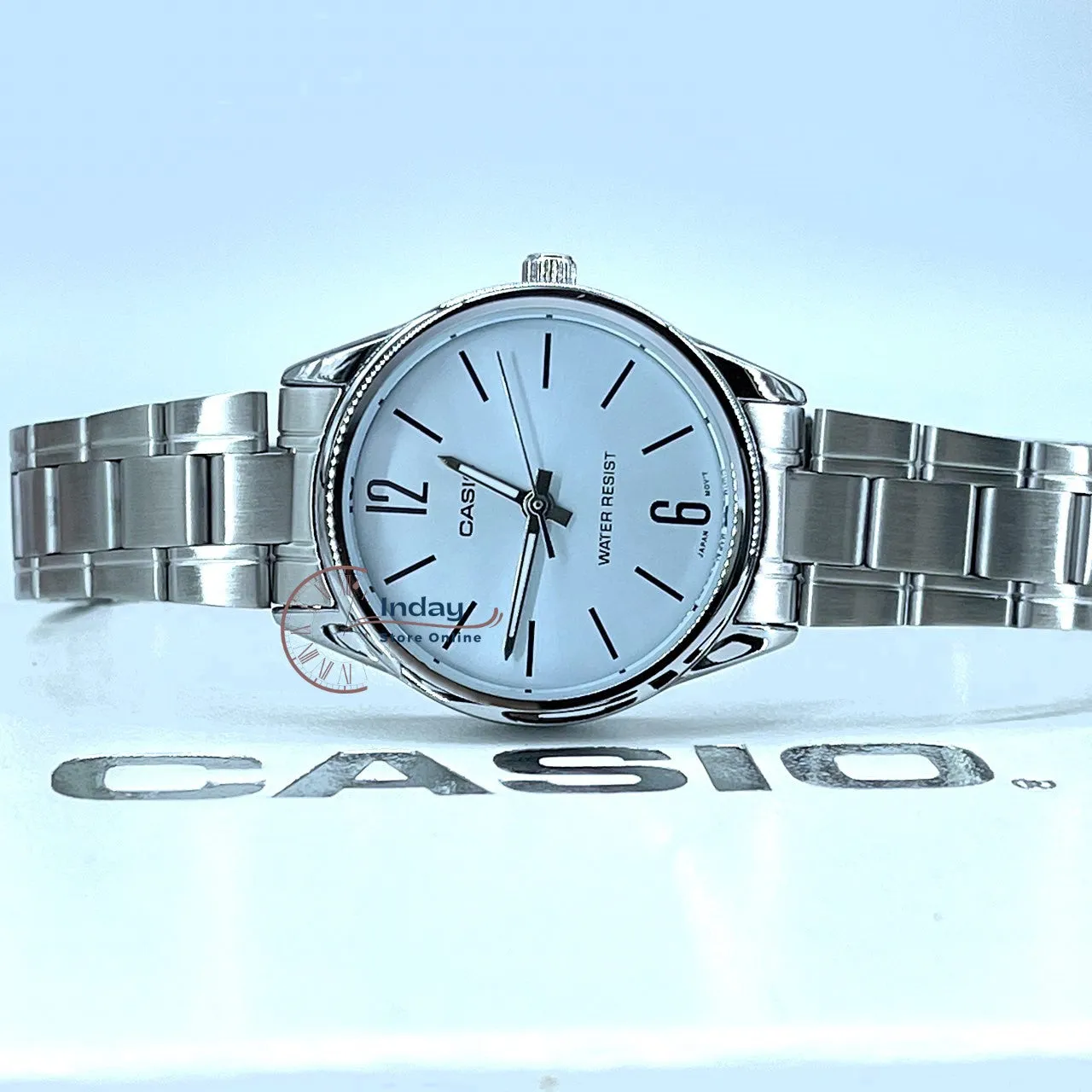 Casio Standard Women's Watch LTP-V005D-2B Silver Plated Stainless Steel Strap