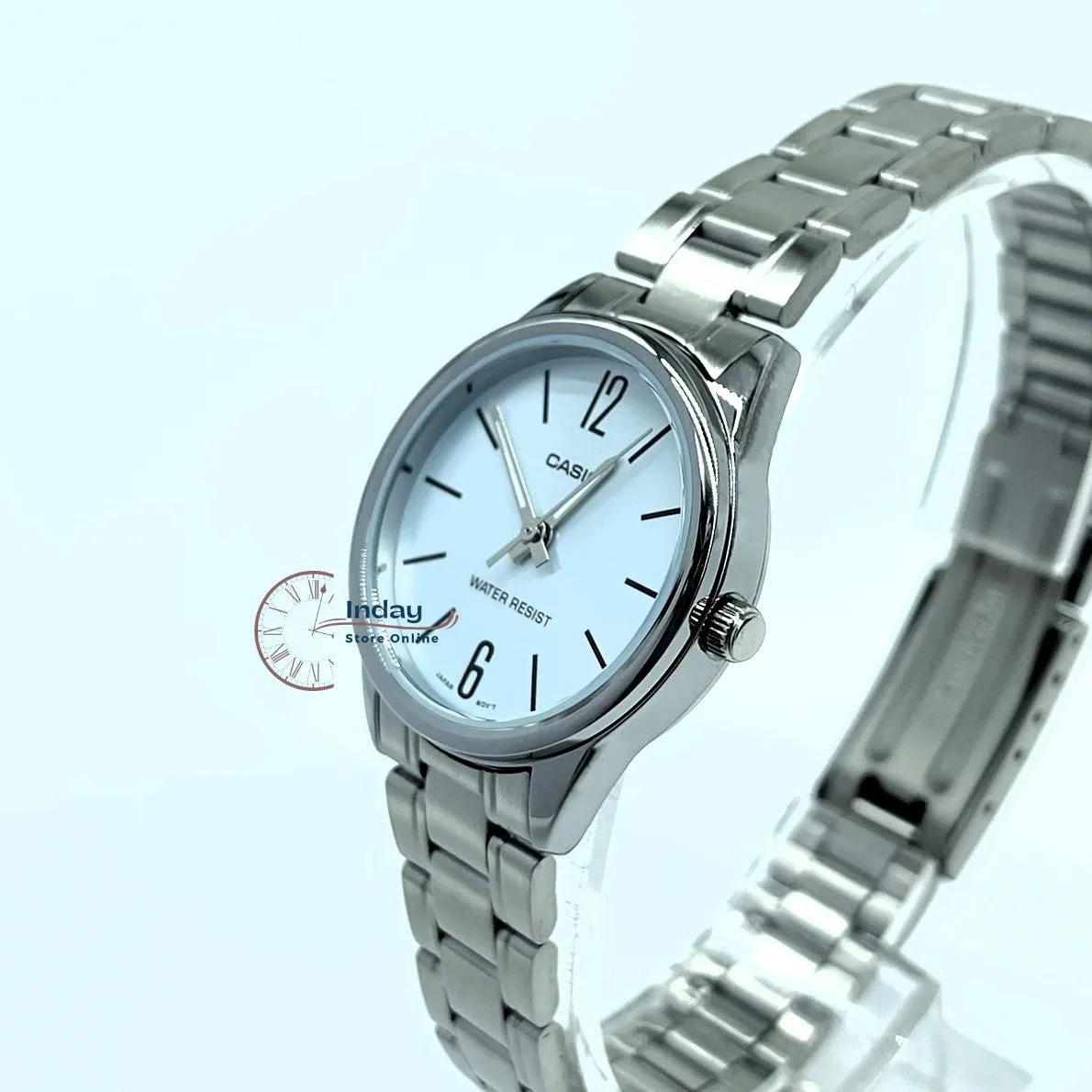 Casio Standard Women's Watch LTP-V005D-2B Silver Plated Stainless Steel Strap