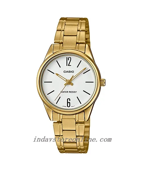 Casio Standard Women's Watch LTP-V005G-7B Gold ion Plated Stainless Steel Band Mineral Glass