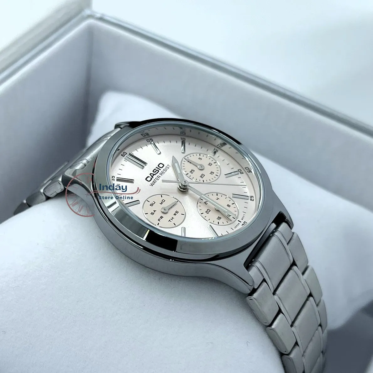 Casio Standard Women's Watch LTP-V300D-4A Silver Plated Stainless Steel Strap