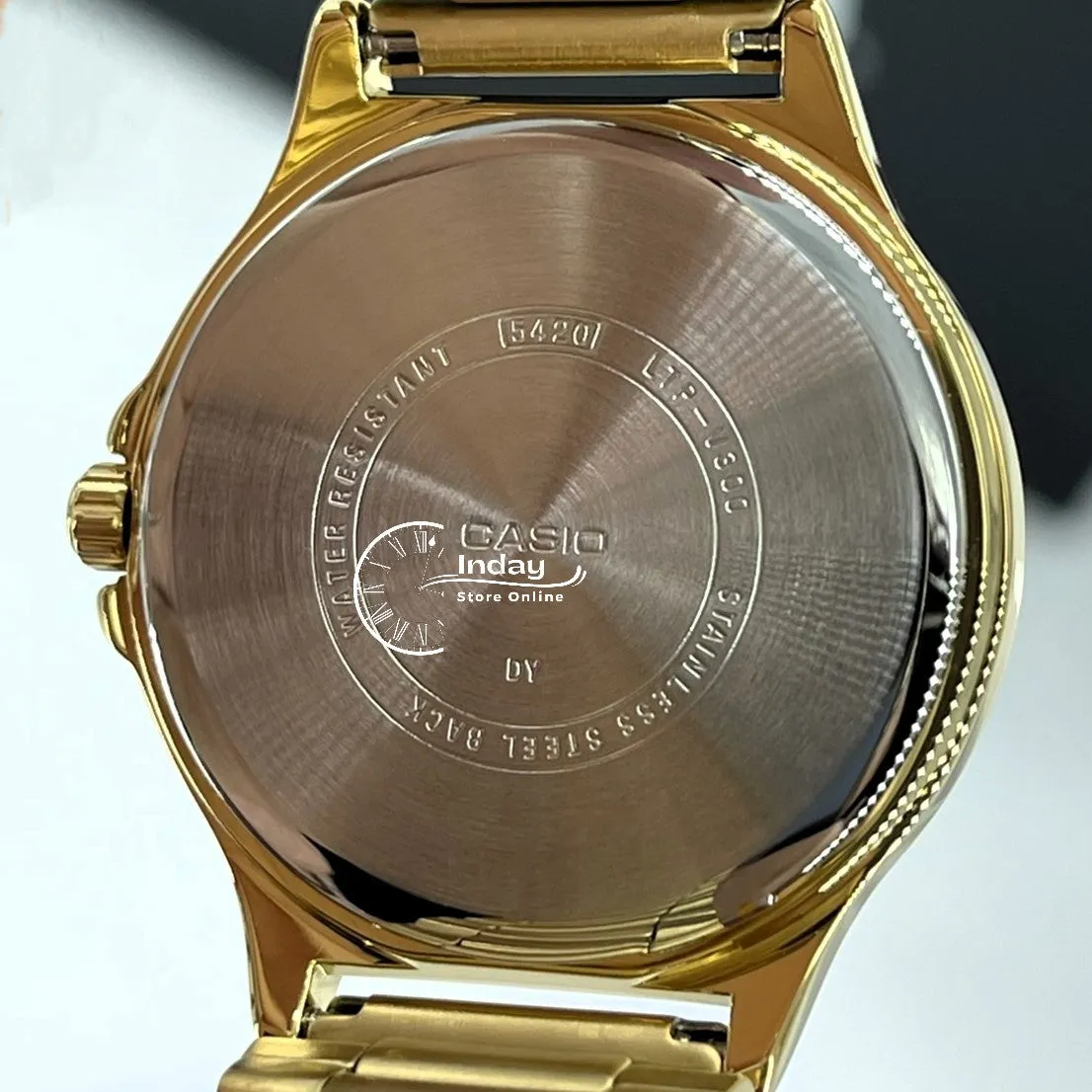 Casio Standard Women's Watch LTP-V300G-9A Gold Plated Stainless Strap Triple-fold Clasp