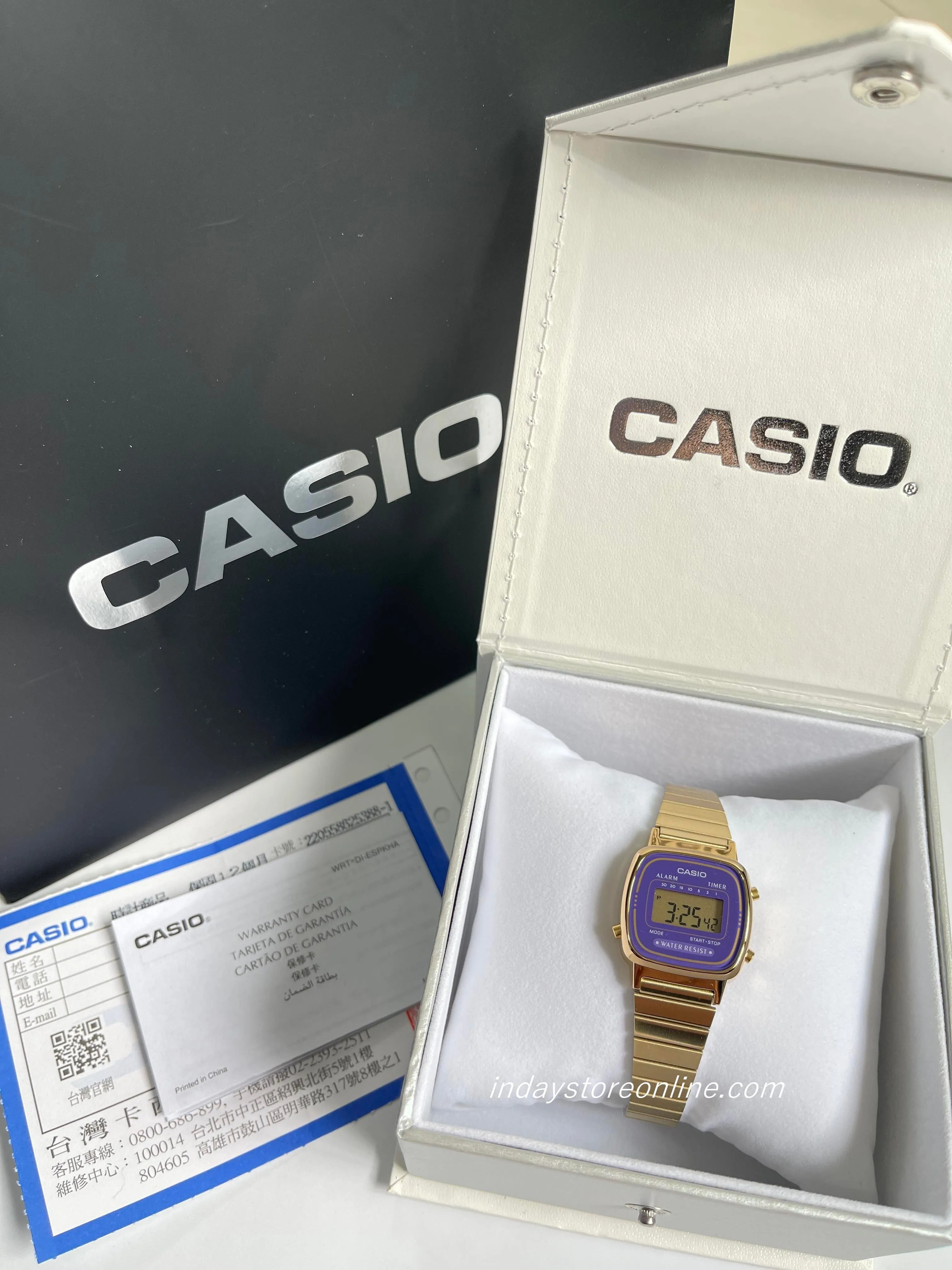 Casio Vintage Women's Watch LA670WGA-6 Gold Plated Stainless Steel Self-adjustable Band