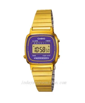 Casio Vintage Women's Watch LA670WGA-6 Gold Plated Stainless Steel Self-adjustable Band
