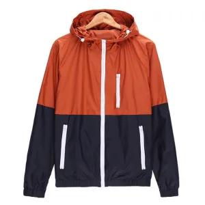 Casual Jacket Thin Men Thin Windbreaker Sportswear Slim Zipper Coats 3XL ZHY1499