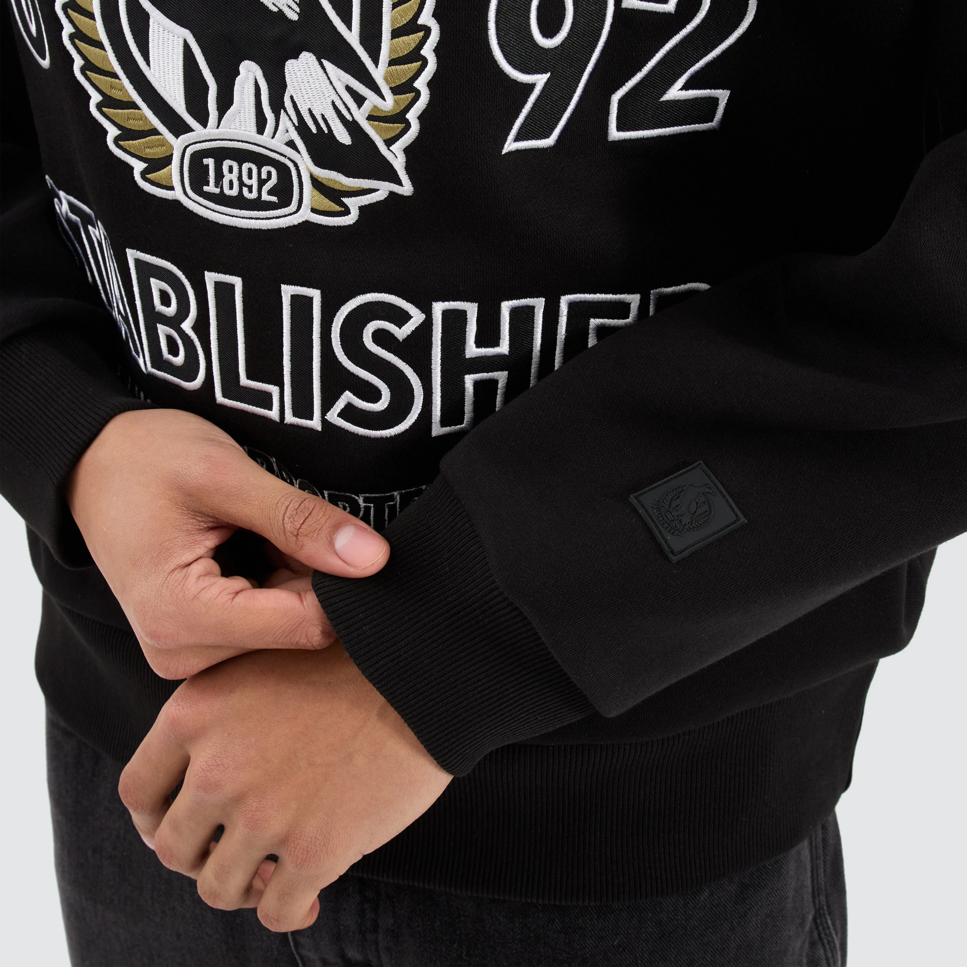 Collingwood Magpies AFL Box Fit Sweater Jet Black