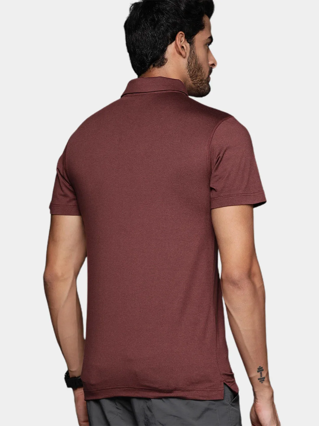 Columbia Men Brown Tech Trail Polo T-Shirt
