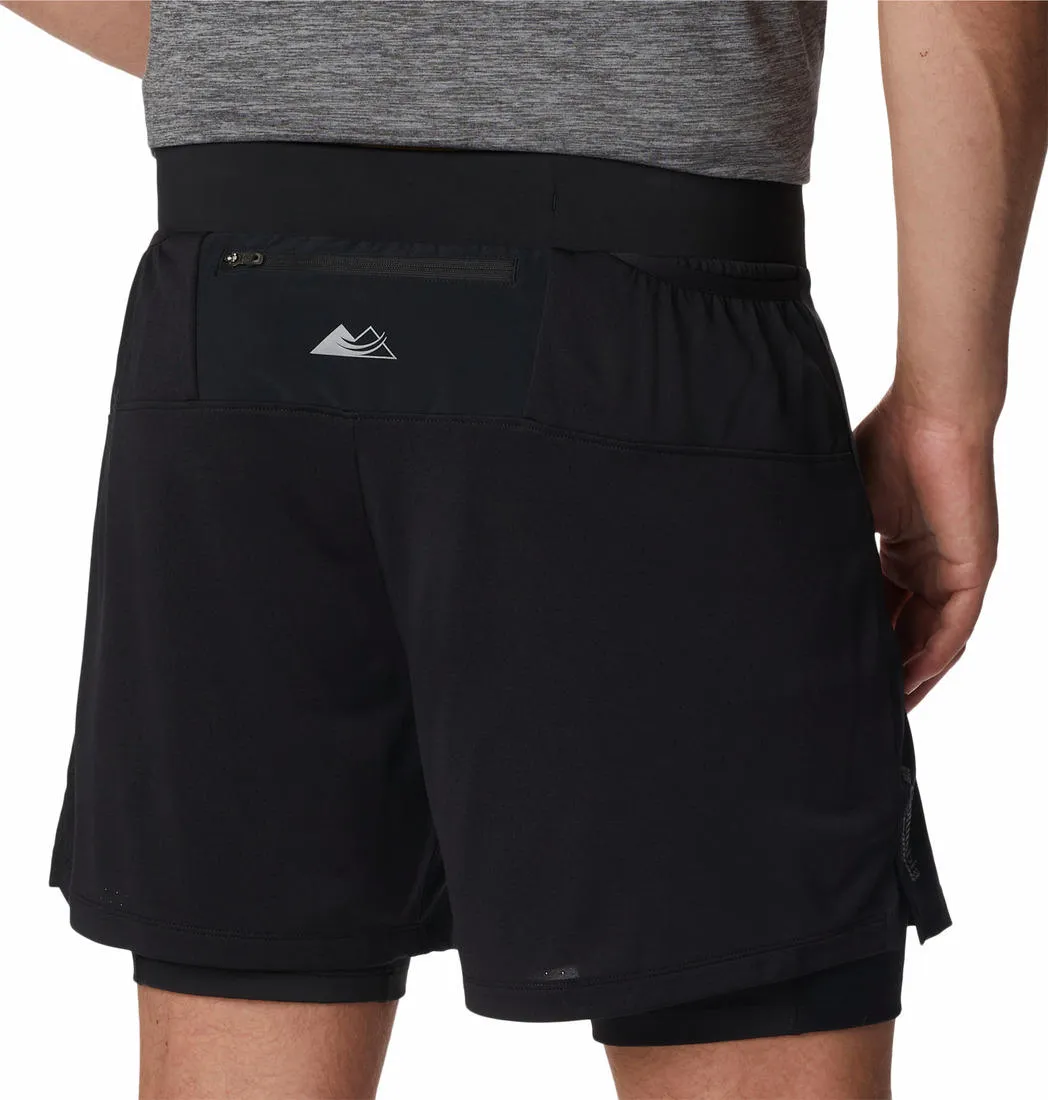 Columbia Mens Black M Endless Trail 2in1 Short