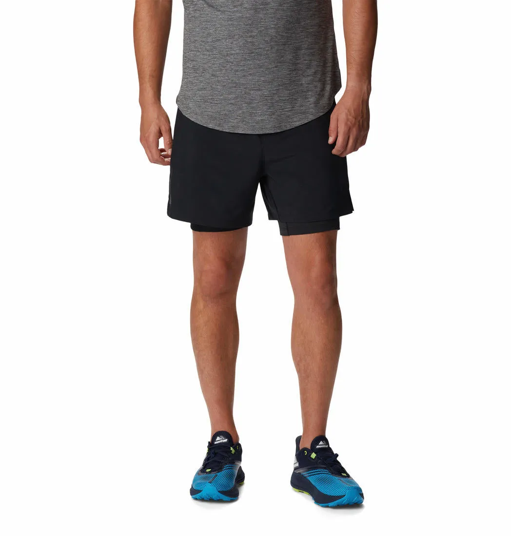 Columbia Mens Black M Endless Trail 2in1 Short