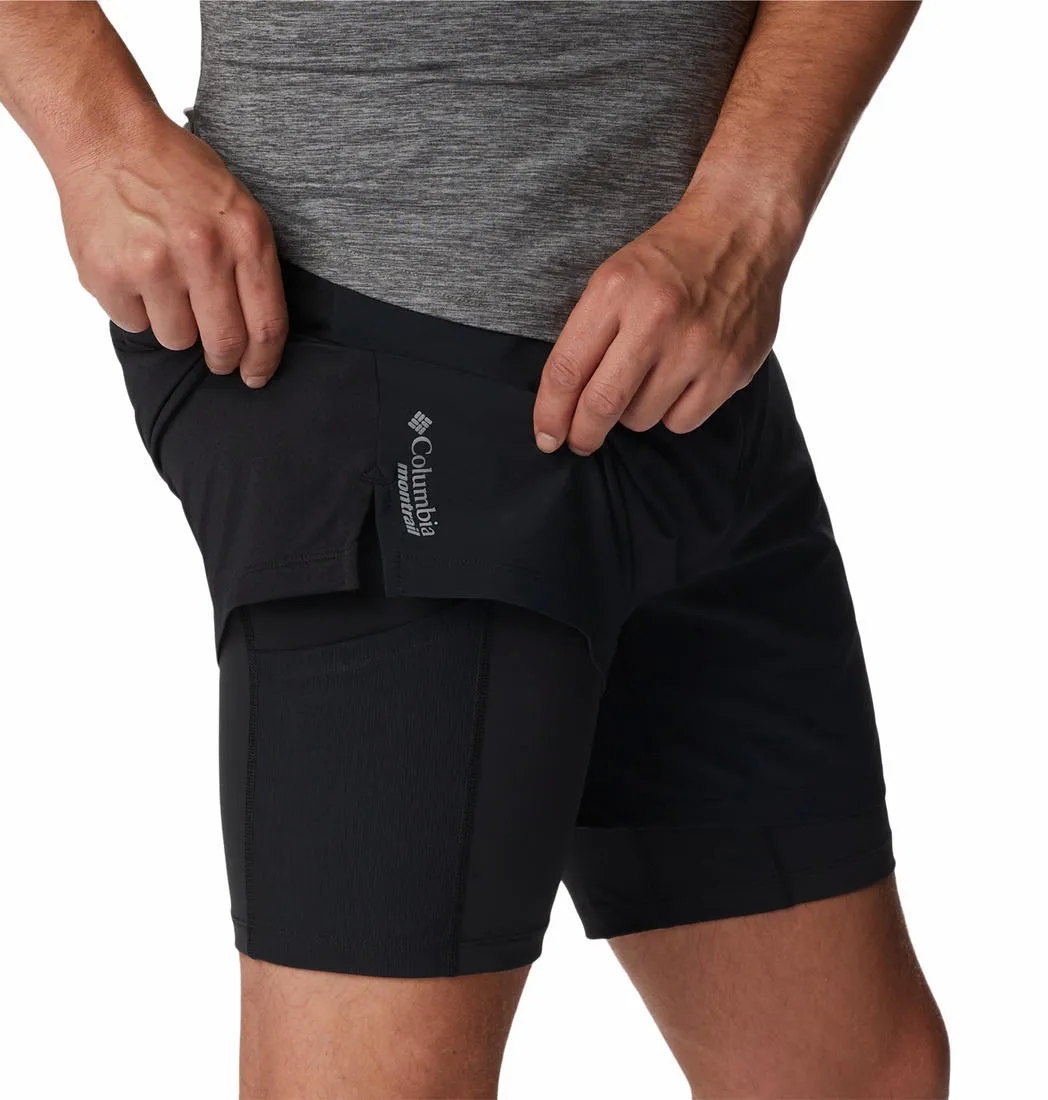 Columbia Mens Black M Endless Trail 2in1 Short