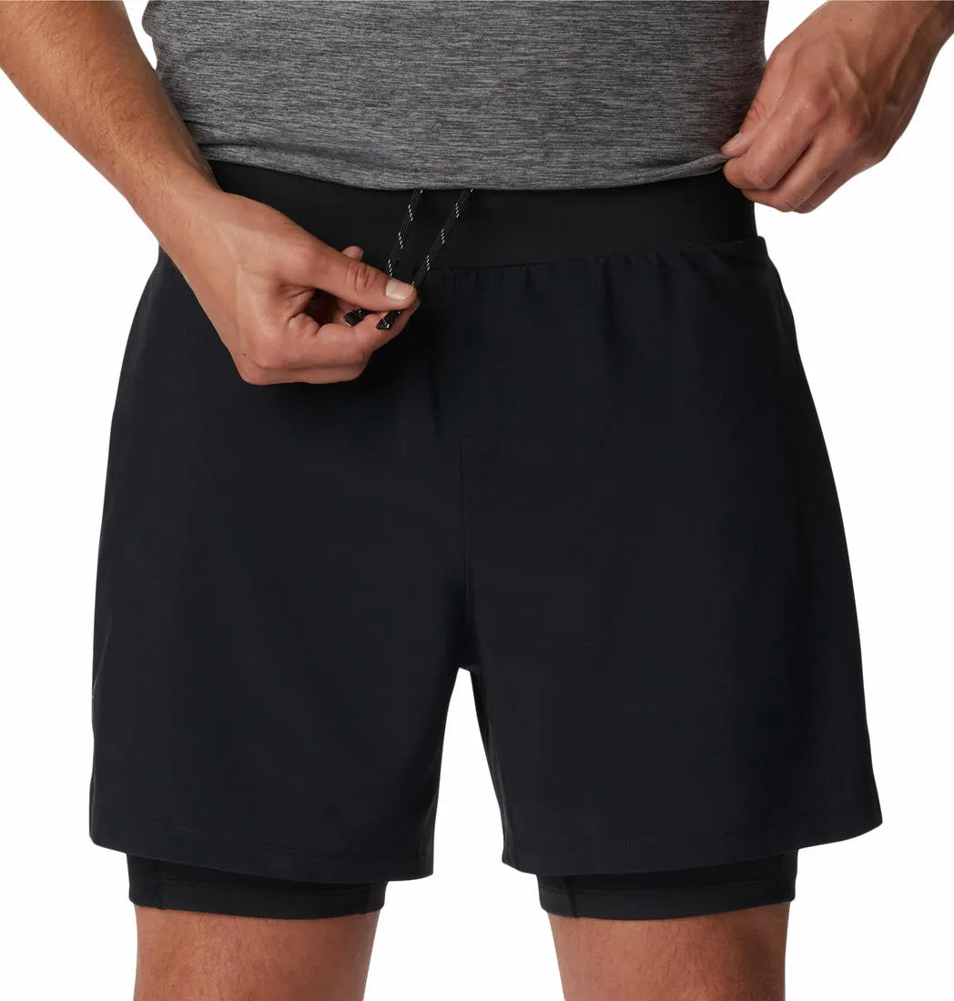 Columbia Mens Black M Endless Trail 2in1 Short