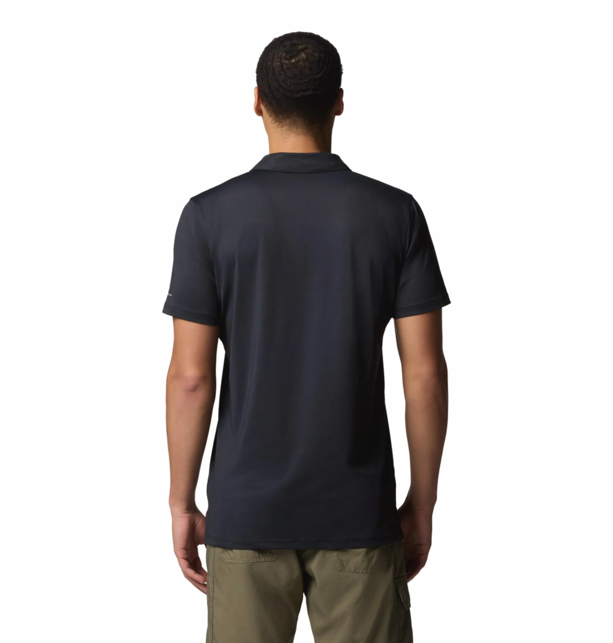 Columbia Mens Black Omni-Shade Tech Trail Utility Polo Tshirt