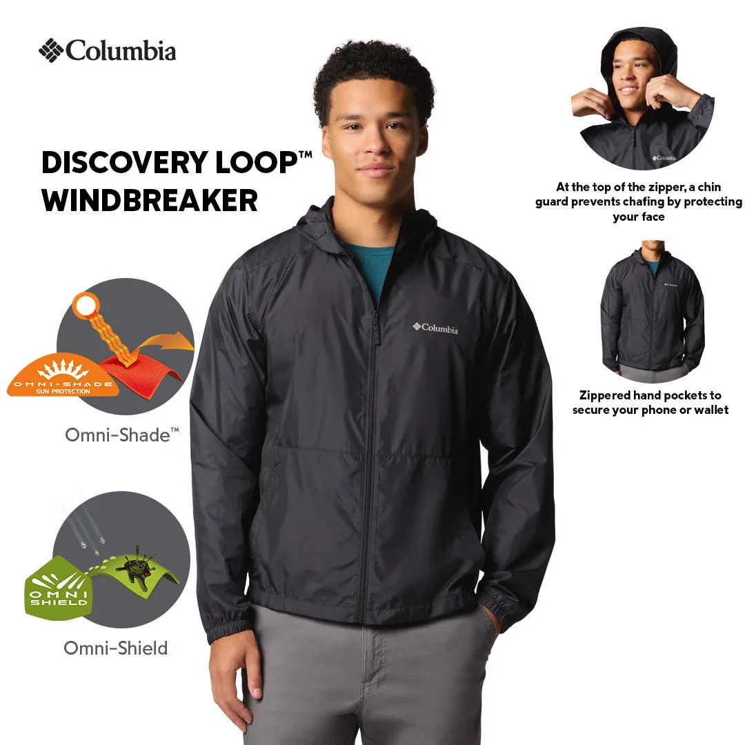 Columbia Mens Black Omni-Shield Flashback II Wind and Water Resistant Jacket