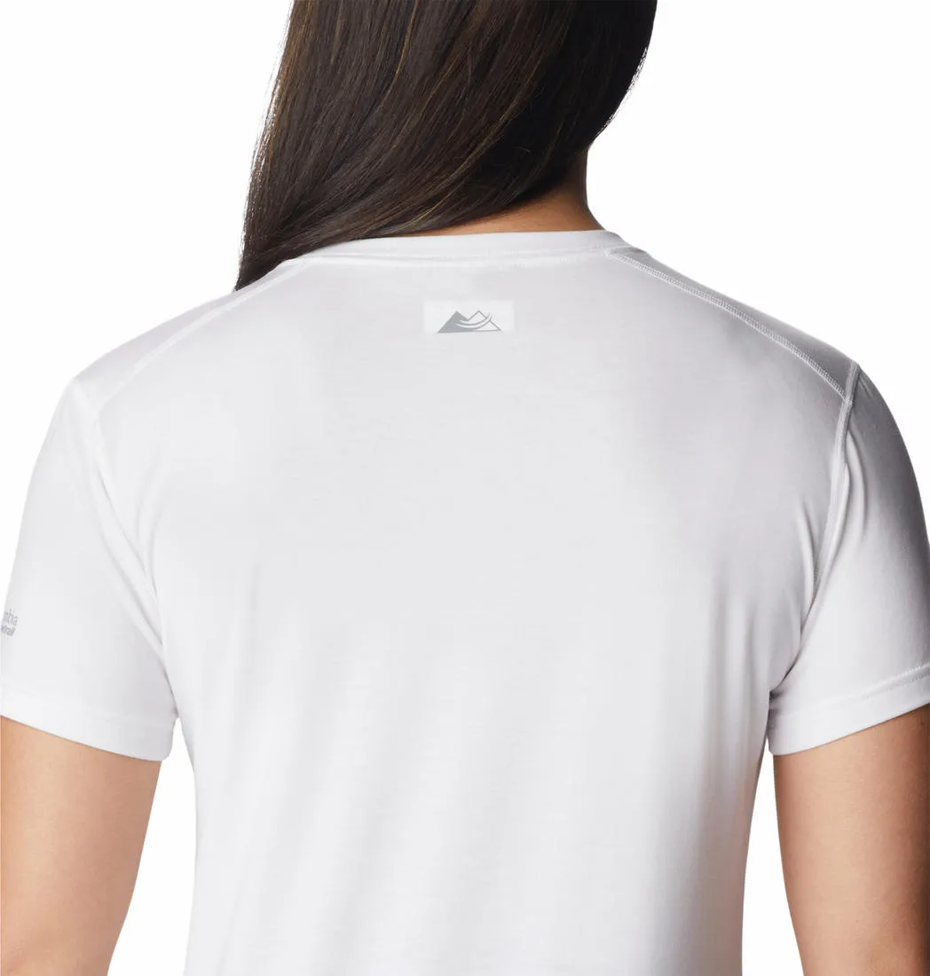 Columbia Women White W Endless Trail Running Tech T-Shirt