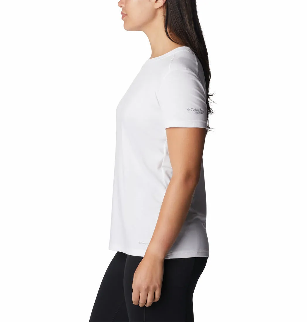 Columbia Women White W Endless Trail Running Tech T-Shirt