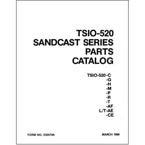 Continental TSIO 520 Series Parts Catalog (X30579A)