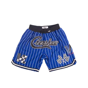 CRENSHAW PINSTRIPE BASKETBALL SHORTS BLUE