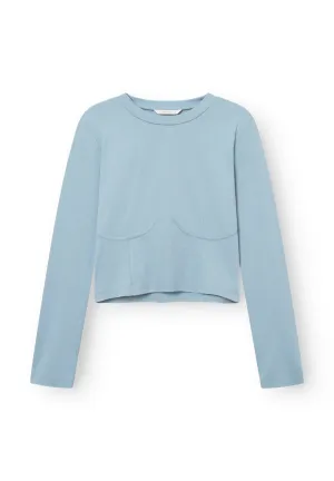 Curved Tee Nice - frozen blue