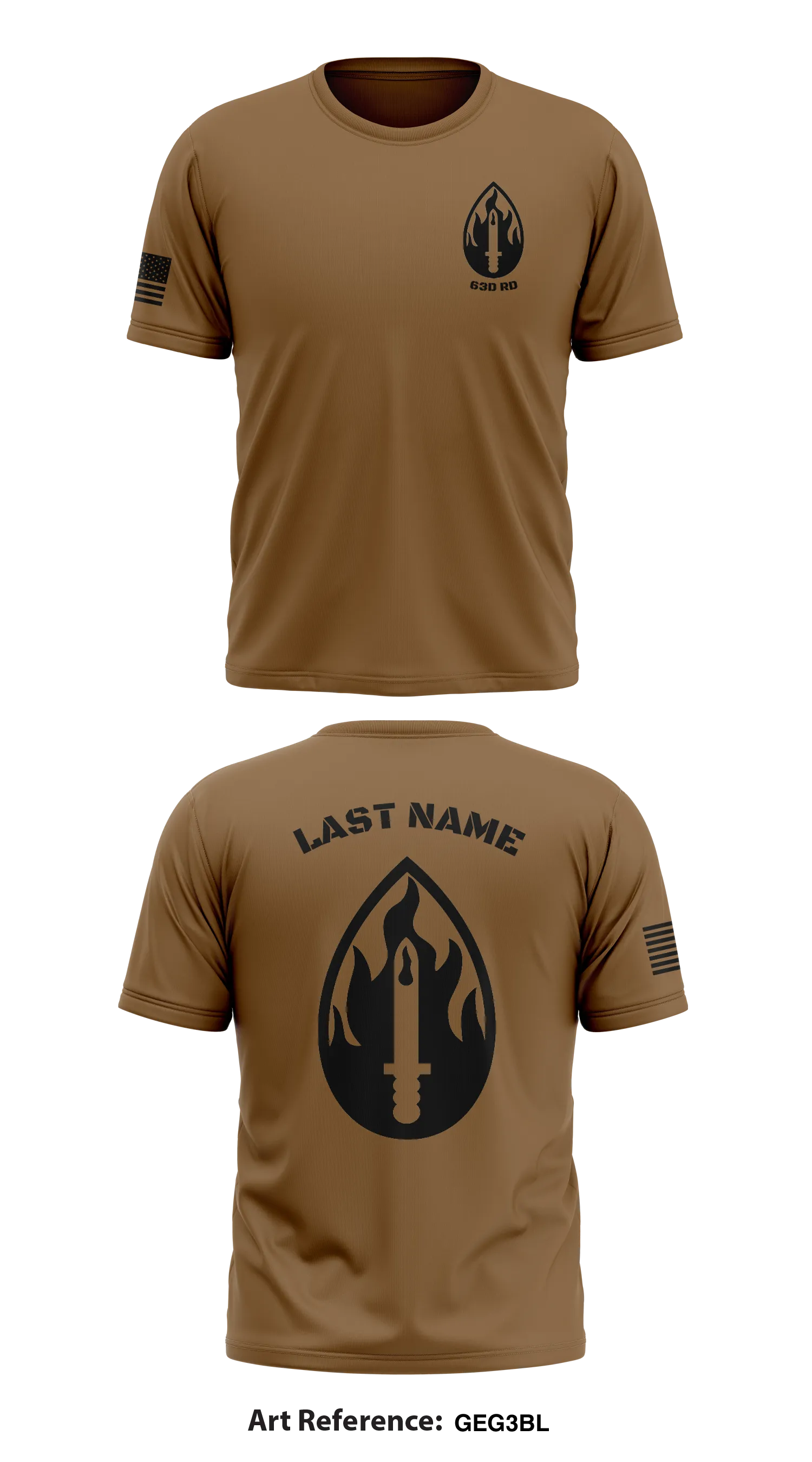 CUSTOM - 63d RD Core Men's SS Performance Tee - GeG3bL