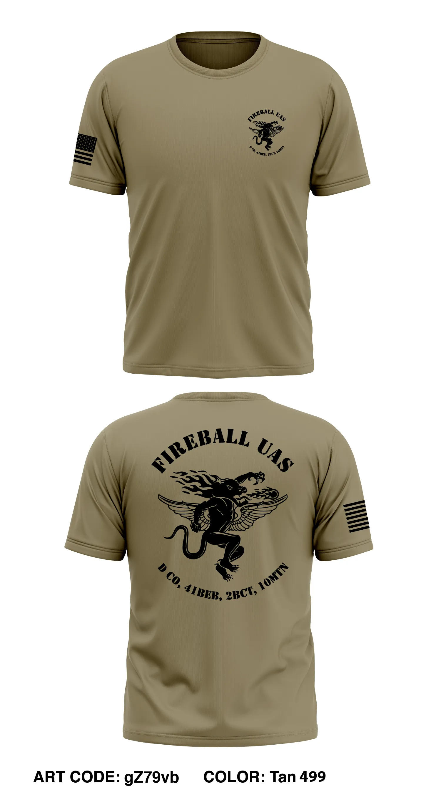 D Co, 41st BEB, 2 BCT, 10th MTN DIV Store 1 Core Men's SS Performance Tee - gZ79vb